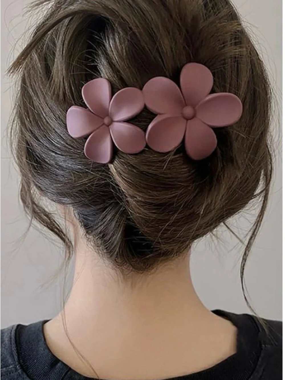 Fashion French Matte Flower Hair Barrette